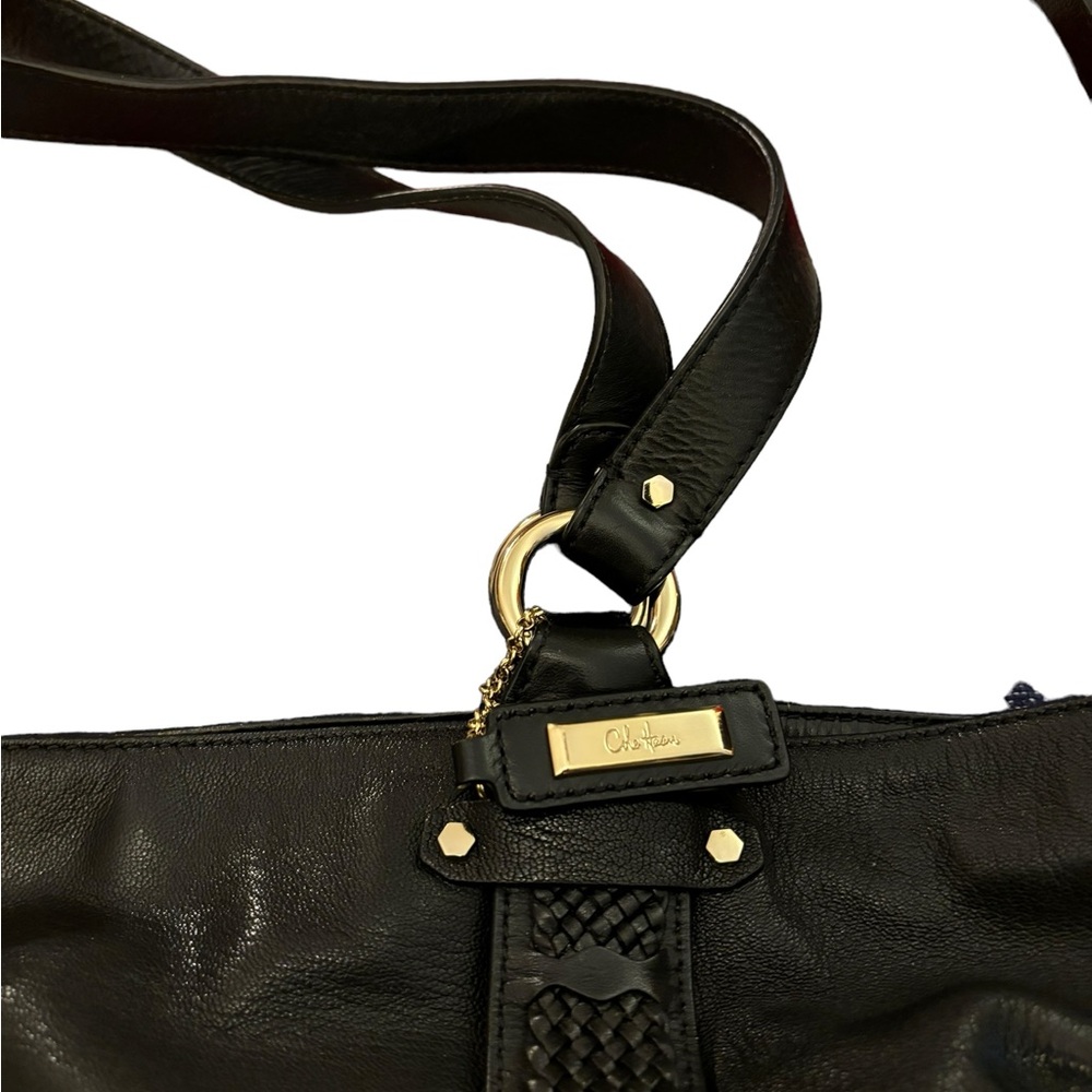 Cole Haan Camden Devin Black Leather Tote‎ Bag Crossbody - Picture 3 of 11